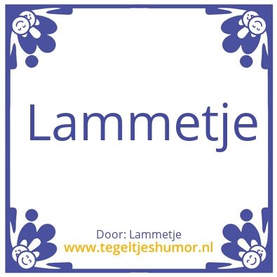 Tegeltje: Lammetje