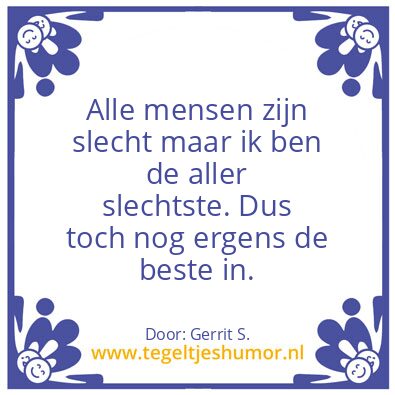 Tegeltje: Ik ben Gerrit.