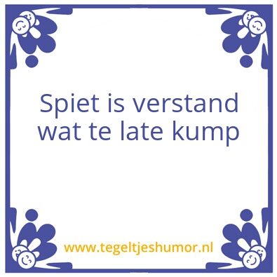 Tegeltje: Spiet