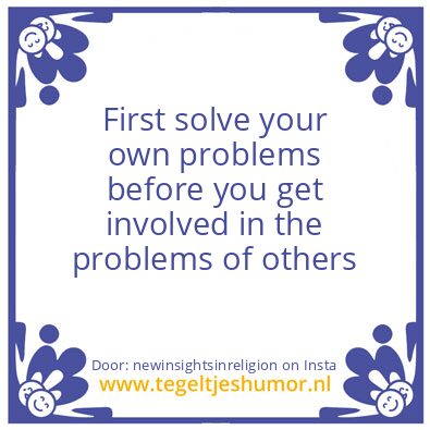 Tegeltje: problems of others ?