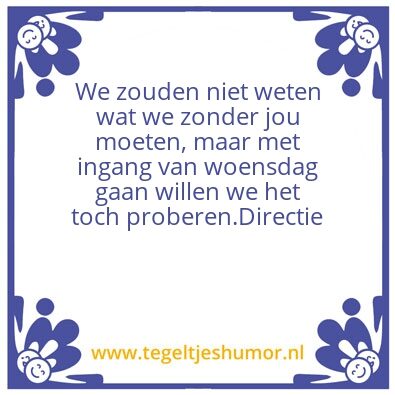 Tegeltje: Test