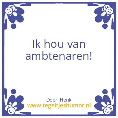 Tegeltje: Ambtenaar