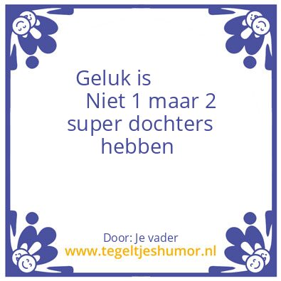 Tegeltje: Dochters