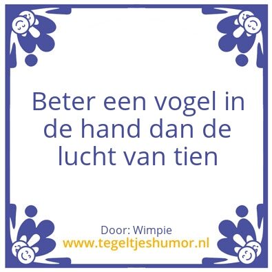 Tegeltje: Vogel