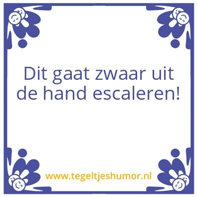 Tegeltje: Escaleren