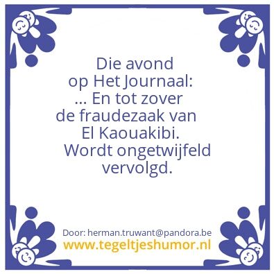 Tegeltje: vervolging