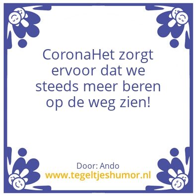 Tegeltje: Corona