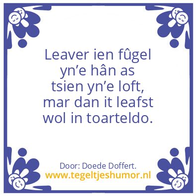 Tegeltje: Leaver …