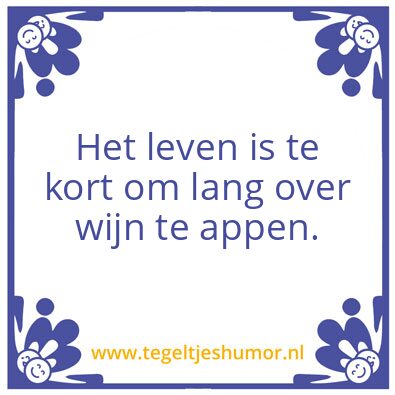 Tegeltje: Appen over wijn