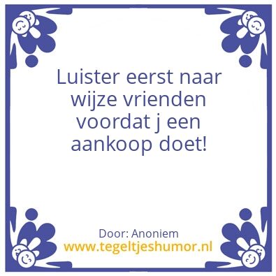 Tegeltje: Wijze vrienden