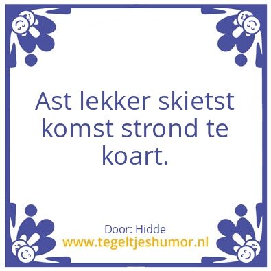 Tegeltje: Lekker jer