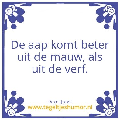 Tegeltje: aap