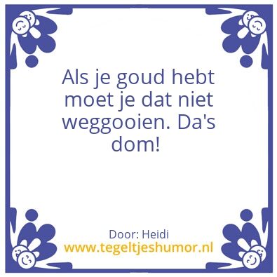 Tegeltje: Goud