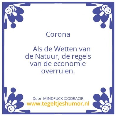 Tegeltje: Corona