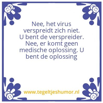 Tegeltje: Corona