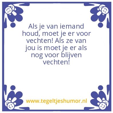 Tegeltje: houden van