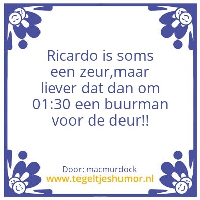 Tegeltje: Jeroen’s Buurman
