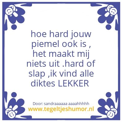 Tegeltje: piemel