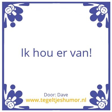 Tegeltje: Tuin