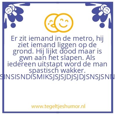 Tegeltje: Spastisch