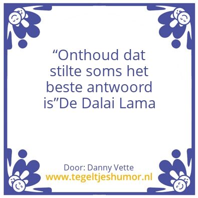Tegeltje: De Dalai Lama