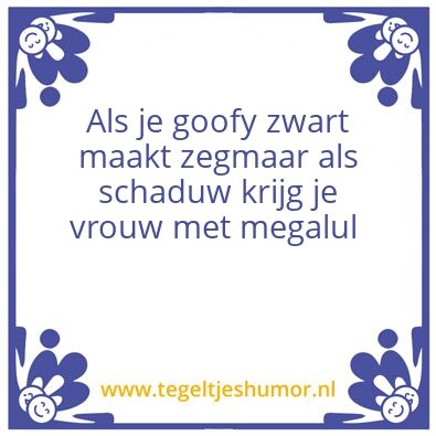 Tegeltje: Goofy