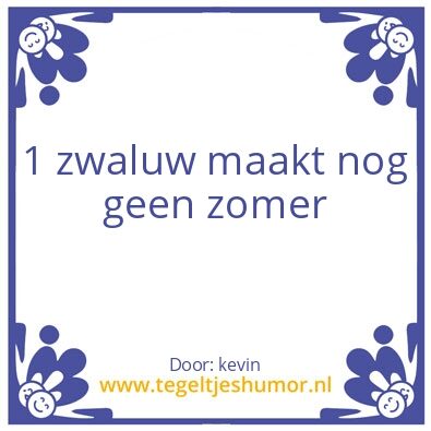 Tegeltje: zwaluw