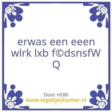 Tegeltje: STEEN