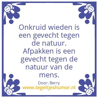 Tegeltje: Afpakken