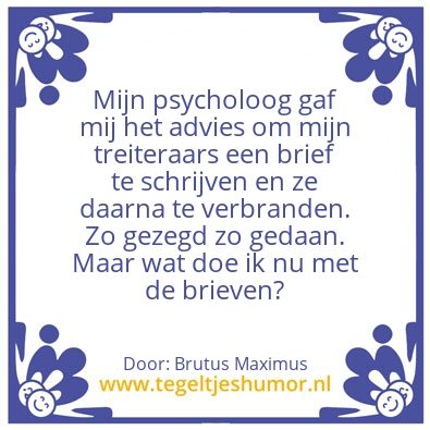 Tegeltje: Verbrande brieven