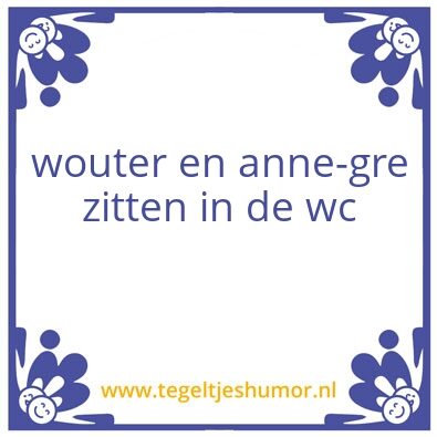 Tegeltje: poep