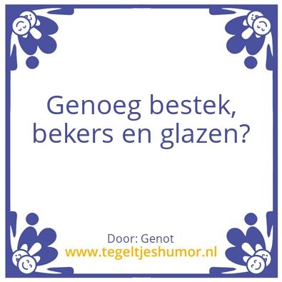 Tegeltje: Kersstgenot
