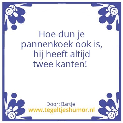 Tegeltje: Pannenkoek