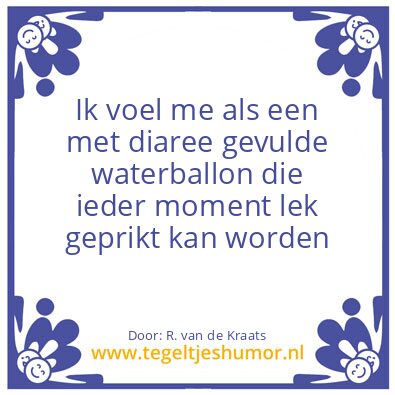 Tegeltje: Diaree