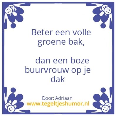 Tegeltje: Boze buurvrouw