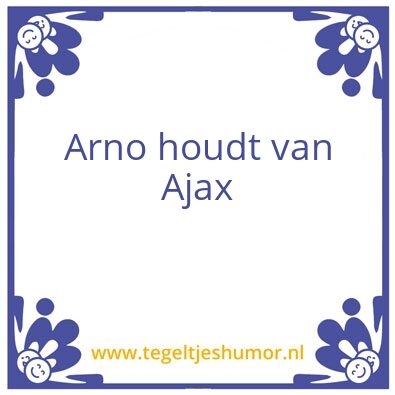 Tegeltje: Armo