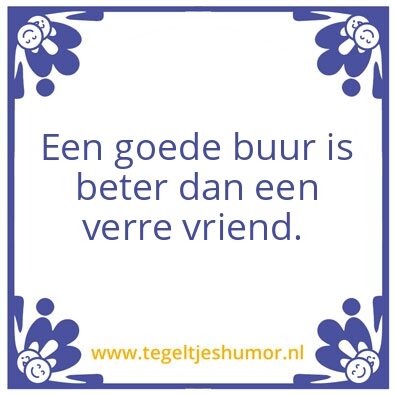 Tegeltje: Buren