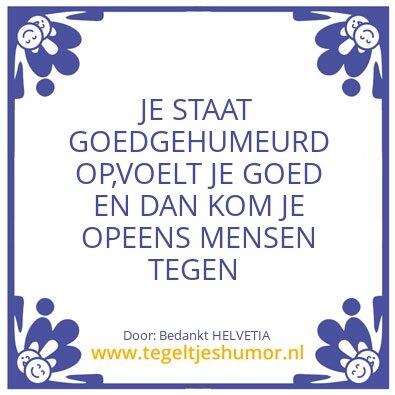 Tegeltje: De Mens
