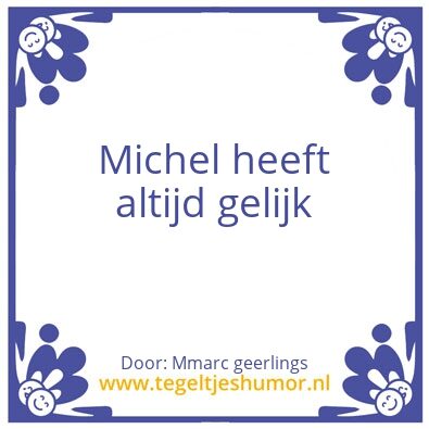 Tegeltje: Michel