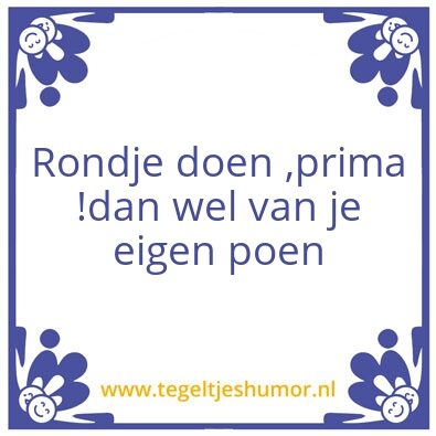 Tegeltje: Rondje