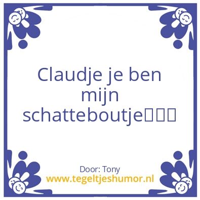 Tegeltje: Claudje