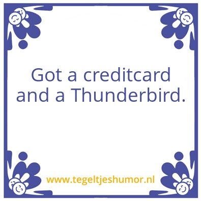 Tegeltje: thunderbird