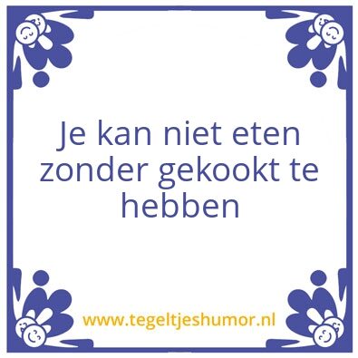 Tegeltje: Eten