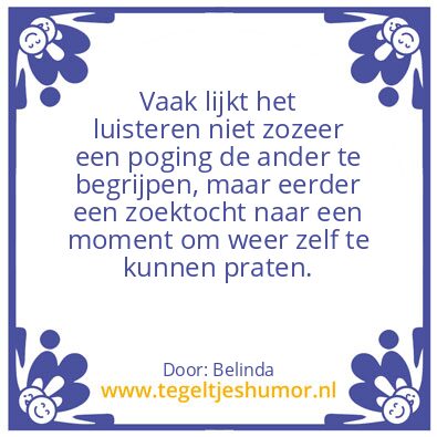 Tegeltje: Luisteren