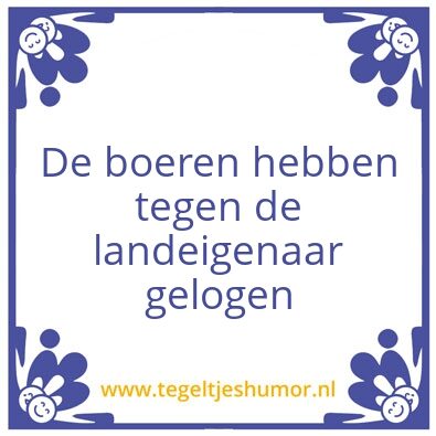 Tegeltje: Boer