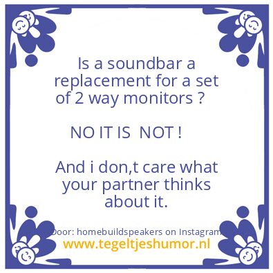 Tegeltje: Only your ears !