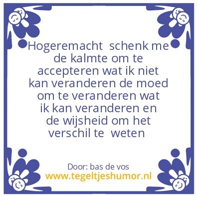 Tegeltje: gebed om kalmte