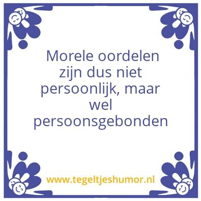 Tegeltje: Ethiek