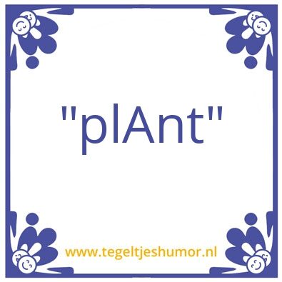 Tegeltje: plant