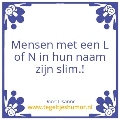 Tegeltje: Slim